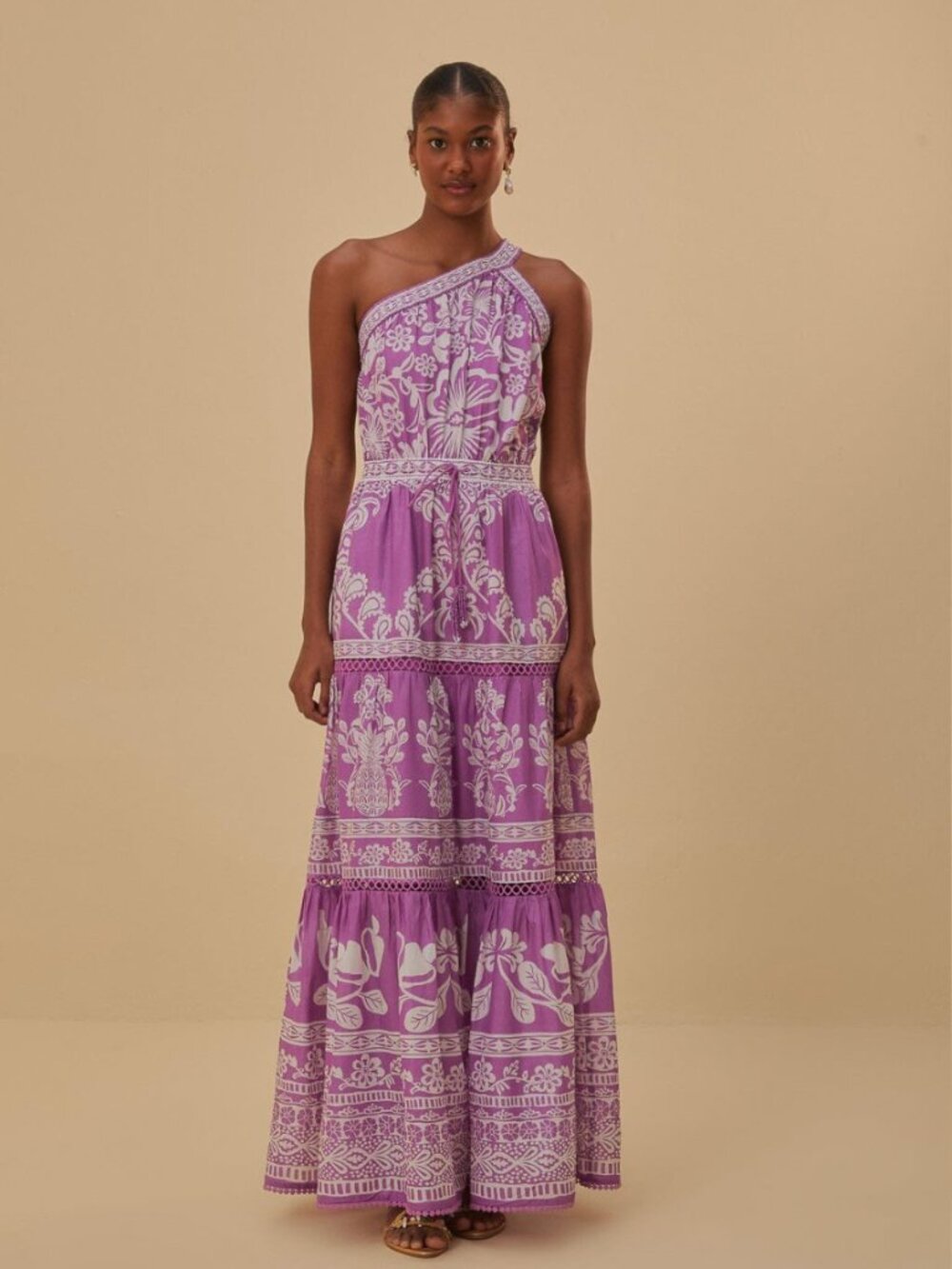 Farm Rio Sweet Garden Lilac Maxi Dress $265 - Stunning!